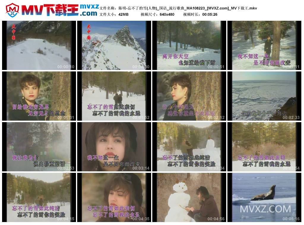 陈明-忘不了的雪(人物)_国语_流行歌曲_MA108223